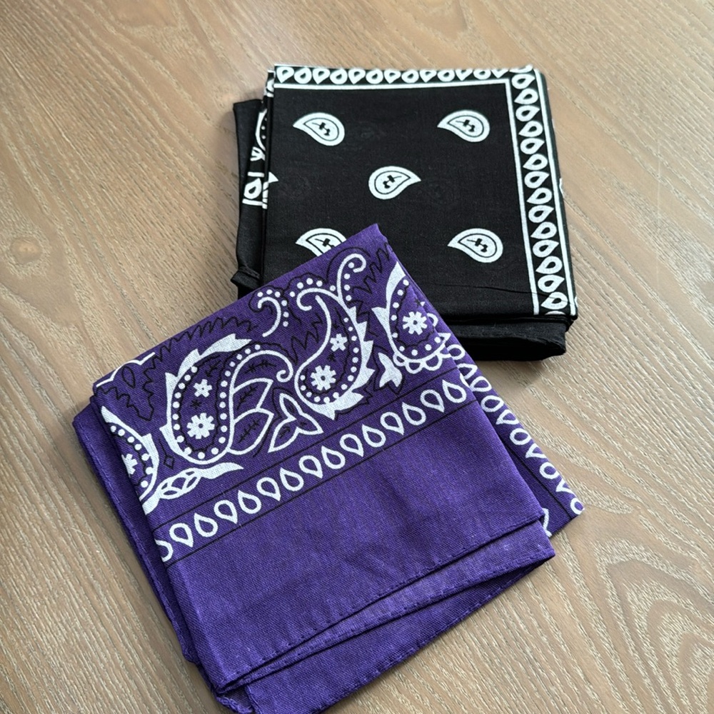 Brand New Set of Two Cotton Bandanas